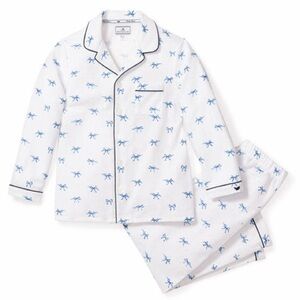 Petite Plume Kids Flannel Pajama Set in Fanciful Bows